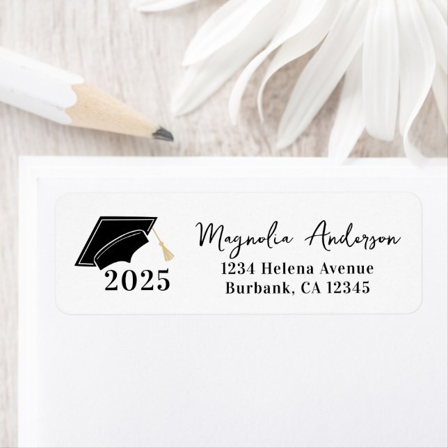 2025 Graduation Cap Return Address Labels (Insitu)
