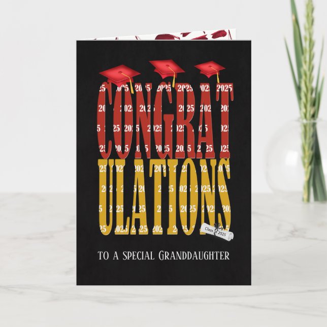 2025 Graduation for Granddaughter Card (Front)