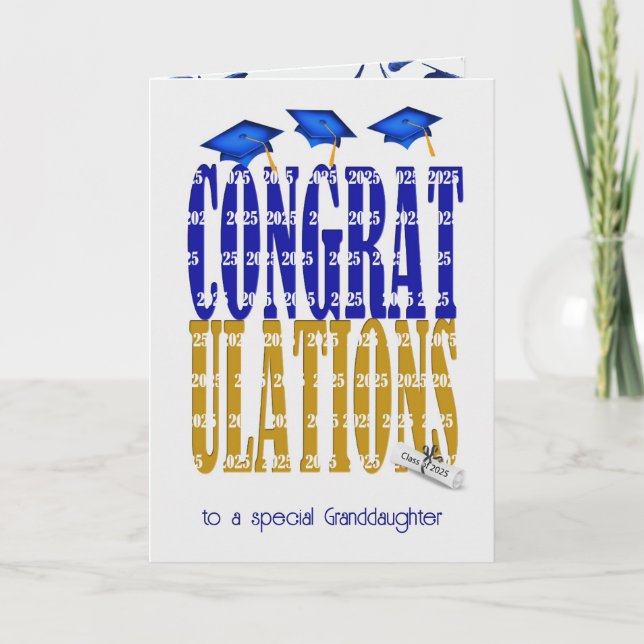 2025 Graduation for Granddaughter Card (Front)