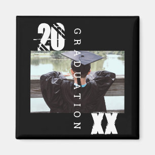 2025 Graduation Typography Bold Photo Magnet