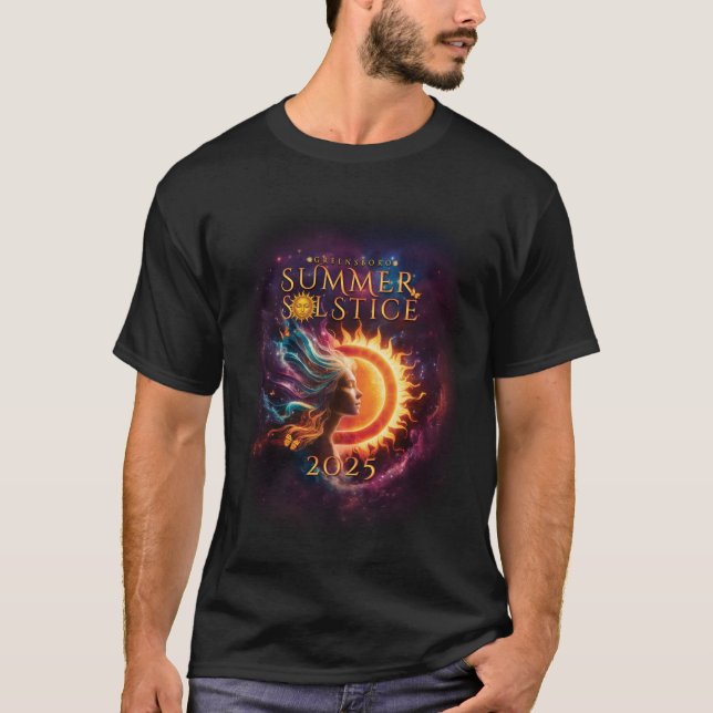 2025 Greensboro Summer Solstice Festival Dated T-Shirt (Front)