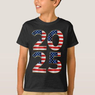 2025 Happy New Year American Us Flag Patriotic 4th T-Shirt