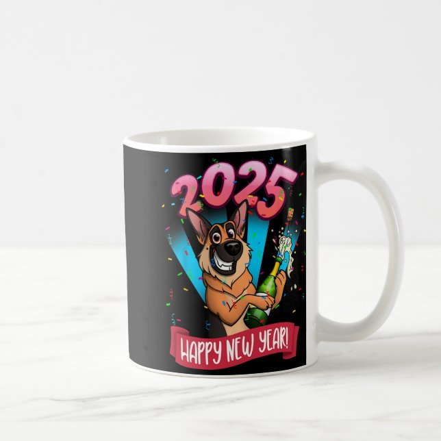 2025 Happy New Year German Shepherd Edition  Coffee Mug (Right)