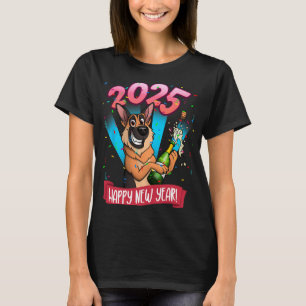 2025 Happy New Year German Shepherd Edition  T-Shirt