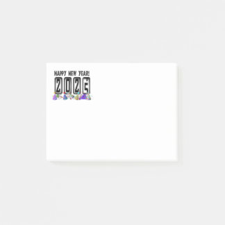 2025 Happy New Year Odometer Post-it Notes