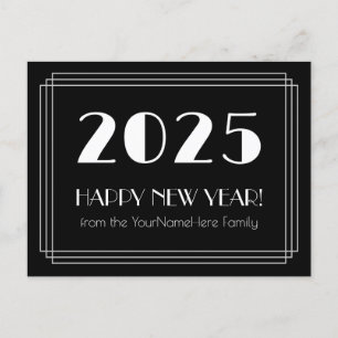 2025 HAPPY NEW YEAR! + Personalised Name Postcard