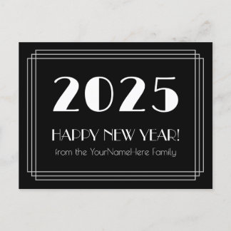 2025 HAPPY NEW YEAR! + Personalised Name Postcard