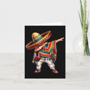 2025 Happy Party Mexican Boy Dabbing Poncho Cinco  Card