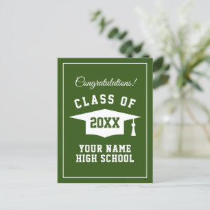 2025 High School grad party personalised postcards