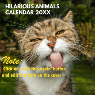 2025 Hilarious Animals Personalised Calendar