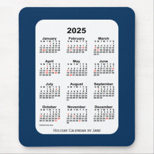 2025 Holiday Police Box Blue Calendar by Janz Mouse Mat