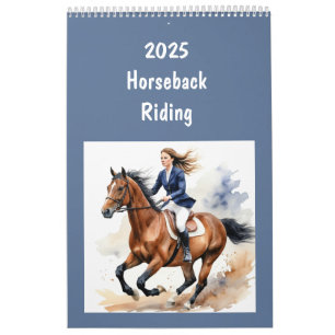 2025 Horses Horseback Riding in all Seasons Calendar