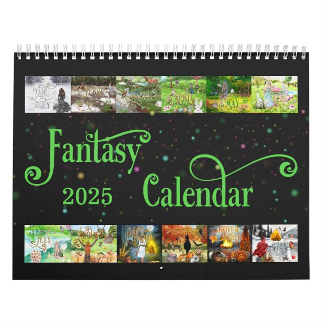 2025 Illustrated Fantasy Calendar Personalise (Cover)