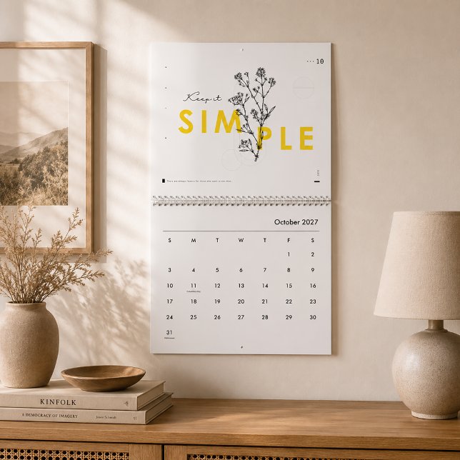2025  Inspirational Floral Calendar (Minimal Design for Beautiful Spaces)