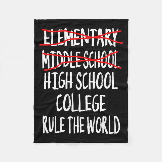 2025 junior high graduation funny middle school fleece blanket (Front)