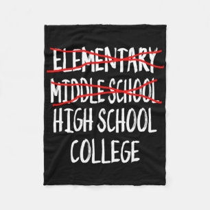 2025 Junior High Graduation Funny Middle School Gr Fleece Blanket
