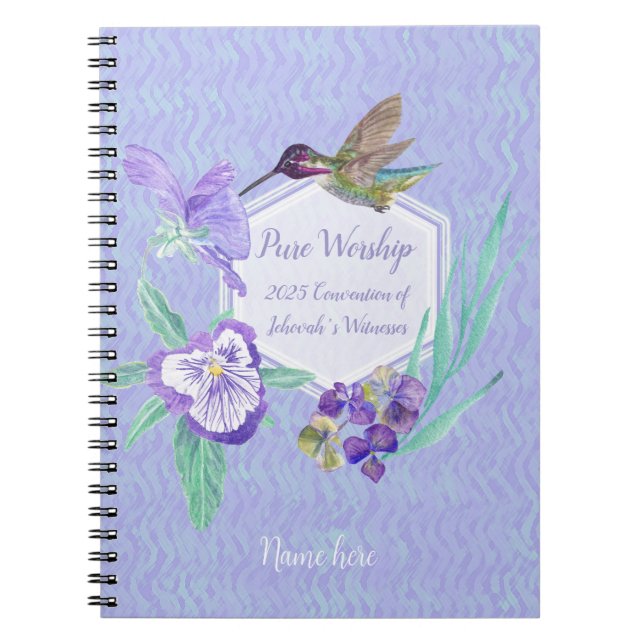 2025 JW Convention hummingbird with name customize Notebook (Front)
