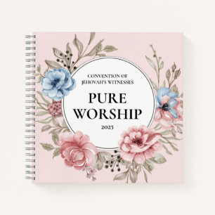 2025 JW convention pure worship floral design Notebook