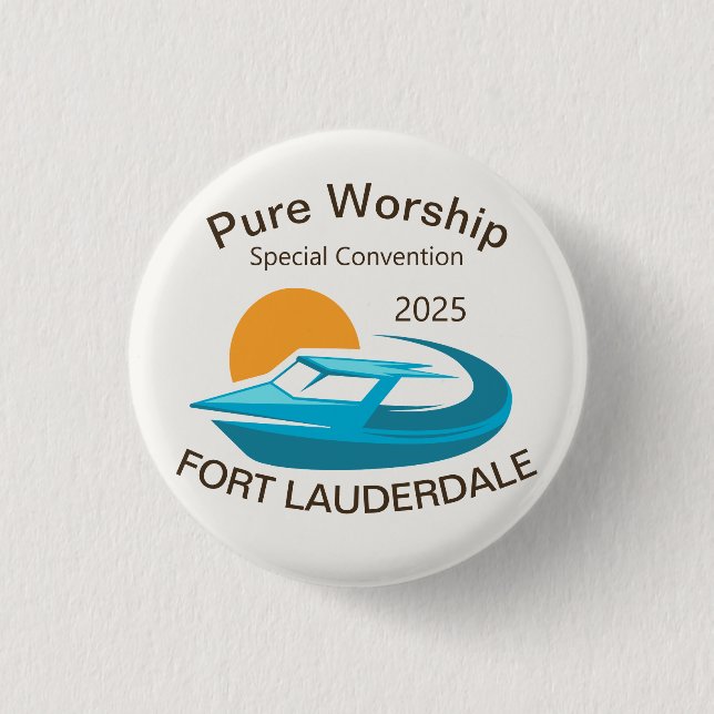 2025 JW Special Convention USA Pure Worship 3 Cm Round Badge (Front)