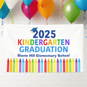 2025 Kindergarten Graduation Elementary School Banner