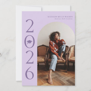 2025 Lavender Arch Graduation Announcement