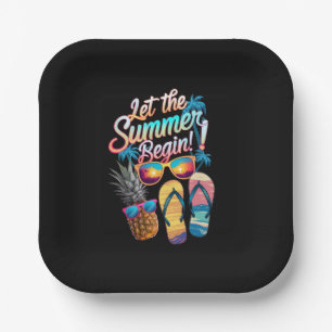 2025 Let The Summer Begin 2025 Summer Vacation Paper Plate