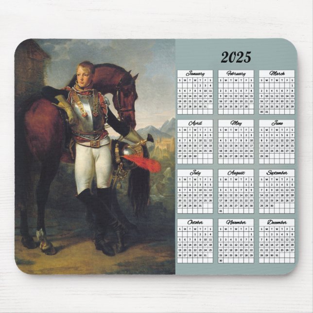 2025 Lieutenant Charles Legrand Painting Calendar Mouse Mat (Front)
