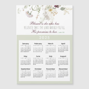 2025 Luke 1:45 Blessed is She Wildflower Magnet