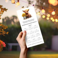 2025 Magnetic Highland Cow Business Calendar