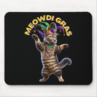 2025 Matching Mens Womans Funny Meowdi Gras Cat Ma Mouse Mat
