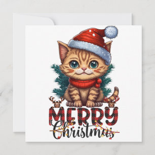 2025 Merry Christmas Cat Holiday Card