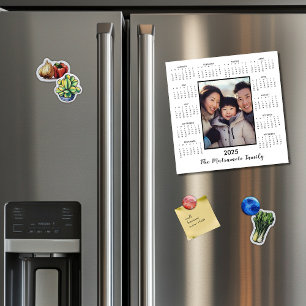 2025 Minimalist Magnet Photo Calendar Holiday Card