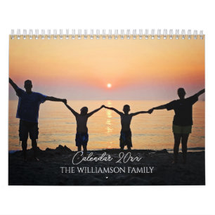 2025 Minimalist Modern Customised Photo Family Calendar