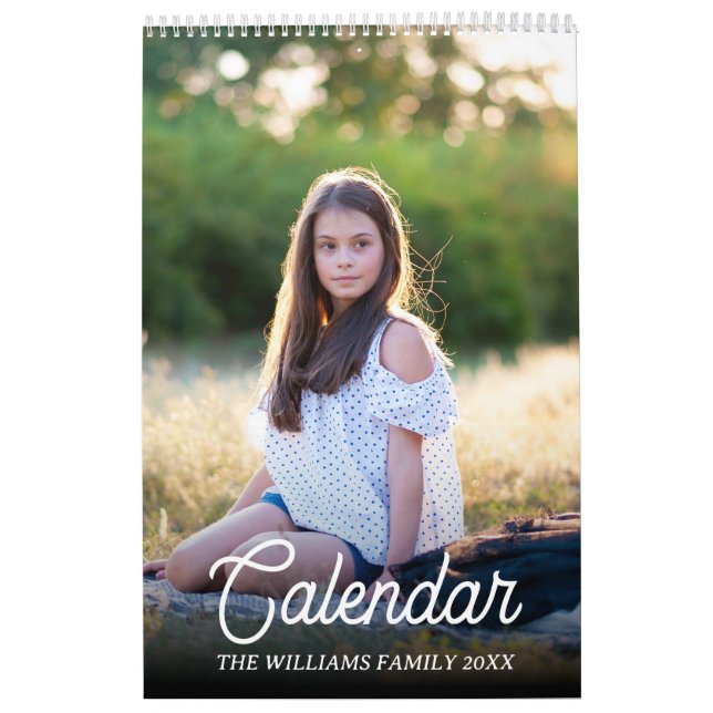 2025 Modern Create Your Own Custom Family Photo Calendar (Cover)