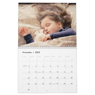 2025 Modern Custom Photo Create Your Own Family  Calendar