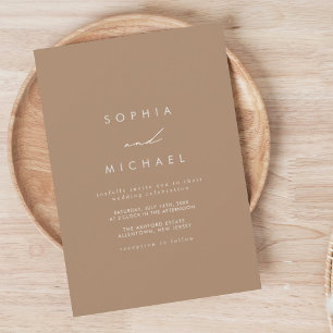 2025 Modern Earthy Neutrals Wedding Invitation