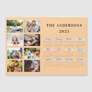 2025 Modern Family 4 Photo Collage Custom Magnetic Invitation