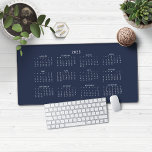 2025 Modern Navy Blue Calendar Desk Mat<br><div class="desc">🌟This is for 2025🌟
2025 Navy Blue Geenery Calendar Desk Mat Mouse Pad. This version is in chic navy blue,  but the colours can easily be customised! Please contact us at cedarandstring@gmail.com if you need assistance with the design or matching products.</div>