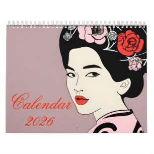 2025 Modern Portrait of beautiful Chinese girls Ca Calendar