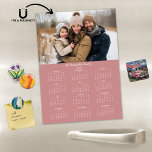 2025 Modern Rose Gold Pink Photo Calendar<br><div class="desc">2025 Customisable Family Name and Photo Magnetic Calendar Christmas Card featuring your personalised photo and name. 🌟Designed for 2025 only, and perfect for small gifts, stocking stuffers, or in place of holiday cards! This version is a chic Rose Gold Pink , but the colours are fully customisable. Please contact us...</div>