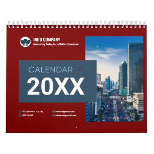 2025 Modern Script Family Photo Wall Calendar