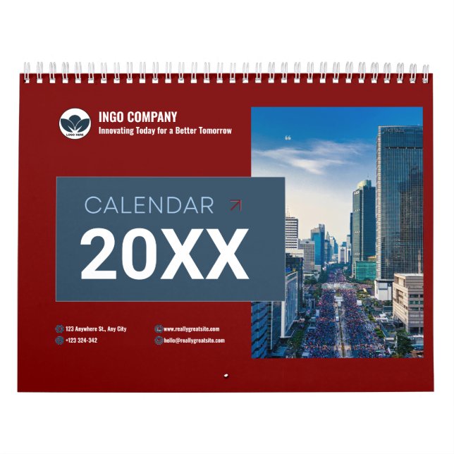 2025 Modern Script Family Photo Wall Calendar (Cover)