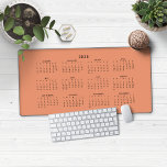 2025 Modern Terracotta Rust Orange Calendar Desk Mat<br><div class="desc">🌟This is for 2025🌟
2025 Modern Terracotta Rust Orange Calendar Desk Mat Mouse Pad. This version is in chic earthy orange,  but the colours can easily be customised! Please contact us at cedarandstring@gmail.com if you need assistance with the design or matching products.</div>