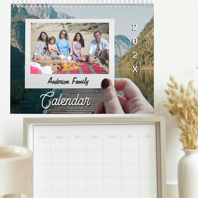 2025 Modern Trendy Family Add Photos Custom Simple Calendar (Creator Uploaded)