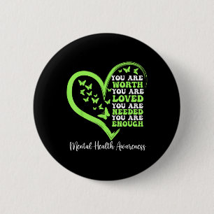 2025 Motivational Support Warrior Mental Health Aw 6 Cm Round Badge