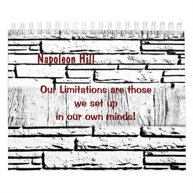 2025 Napoleon Hill, Our Limitations  Calendar (Cover)