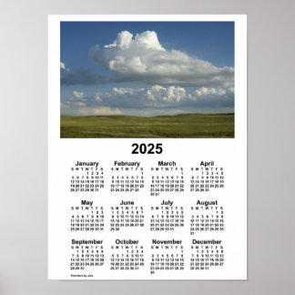 2025 Nebraska Sandhills Calendar by Janz Poster