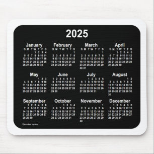 2025 Neon White Calendar by Janz Two Tone Mouse Mat