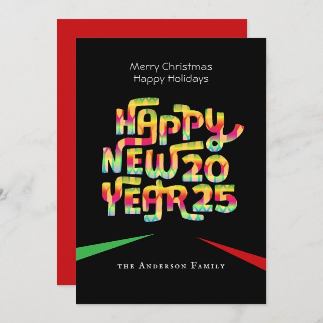 2025 New Year Christmas Invitations Personalised (Front/Back)