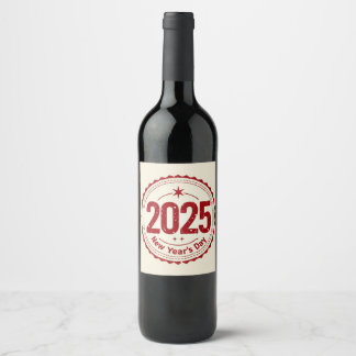 2025 New Year's Day Wine Label